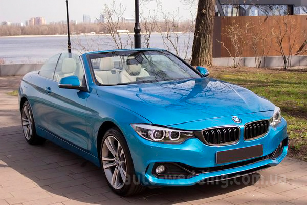 Кабриолет на свадьбу BMW 430 blue