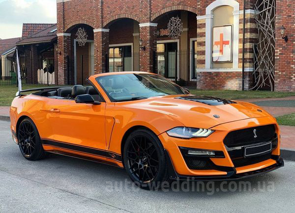 Кабриолет на свадьбу Ford Mustang GT оранжевый