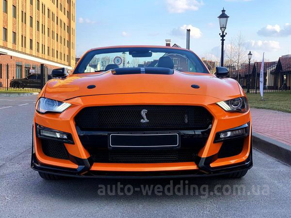 Кабриолет на свадьбу Ford Mustang GT оранжевый