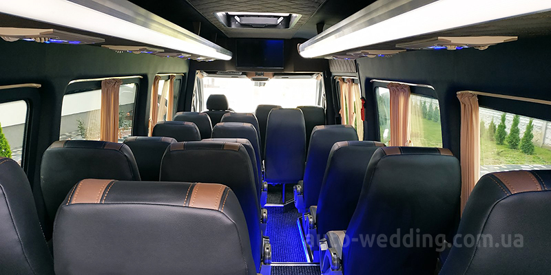 Аренда микроавтобуса Mercedes Sprinter 21 место на свадьбу