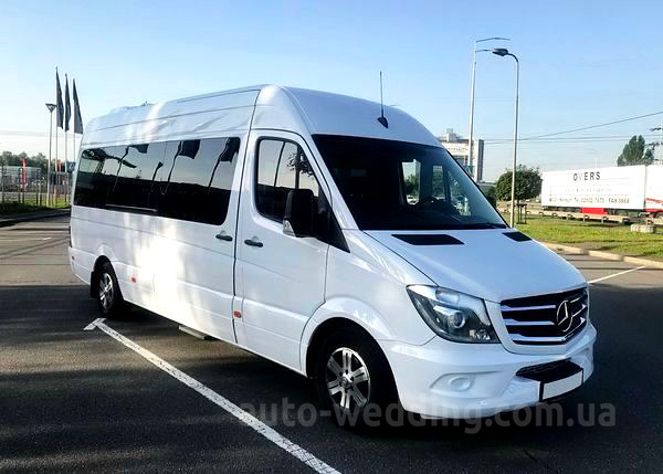 Микроавтобус на свадьбу Mercedes Sprinter VIP 8 мест белый на свадьбу в Киеве