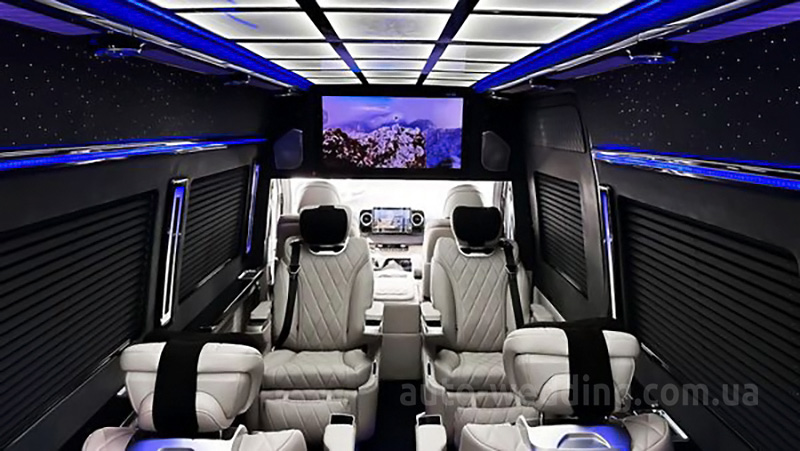 Аренда микроавтобуса Мерседес Спринтер VIP+ 8 мест 2025 на свадьбу в Киеве