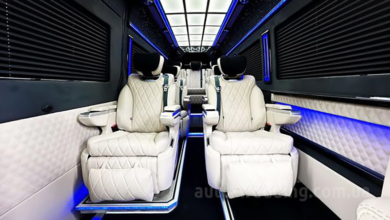 Аренда микроавтобуса Мерседес Спринтер VIP+ 8 мест 2025 на свадьбу в Киеве