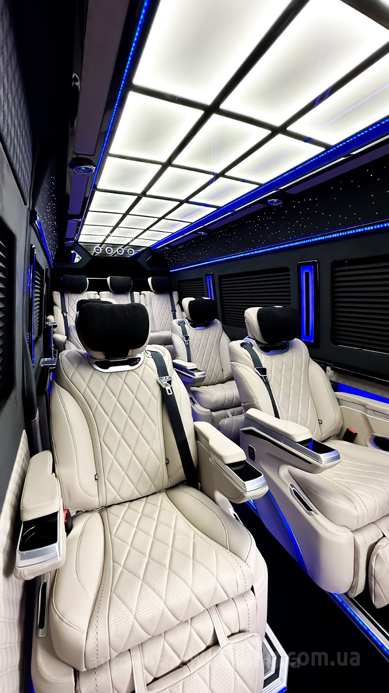 Аренда микроавтобуса Мерседес Спринтер VIP+ 8 мест 2025 на свадьбу в Киеве
