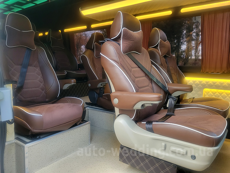 Микроавтобус на свадьбу Mercedes Sprinter VIP 8 мест белый на свадьбу в Киеве