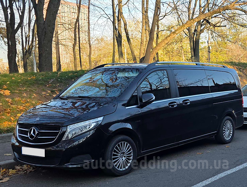 Аренда микроавтобуса Mercedes-Benz V-Class long 7 мест на свадьбу с водителем в Киеве