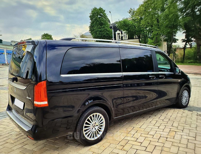 Аренда микроавтобуса Mercedes-Benz V-Class long 7 мест на свадьбу с водителем в Киеве
