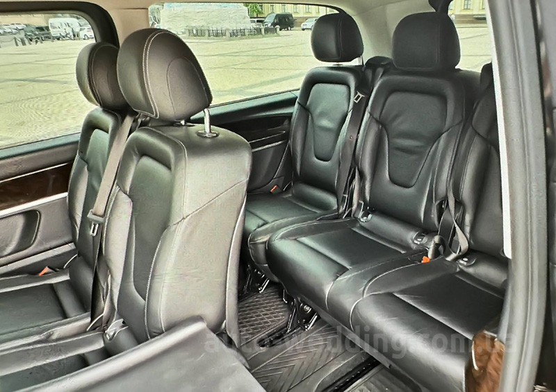 Аренда микроавтобуса Mercedes-Benz V-Class long 7 мест на свадьбу с водителем в Киеве