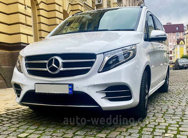 Аренда микроавтобуса Mercedes-Benz V-сlass белый на свадьбу