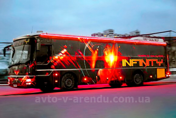 Аренда Party Bus Game Bus Infinity с водителем в Киеве
