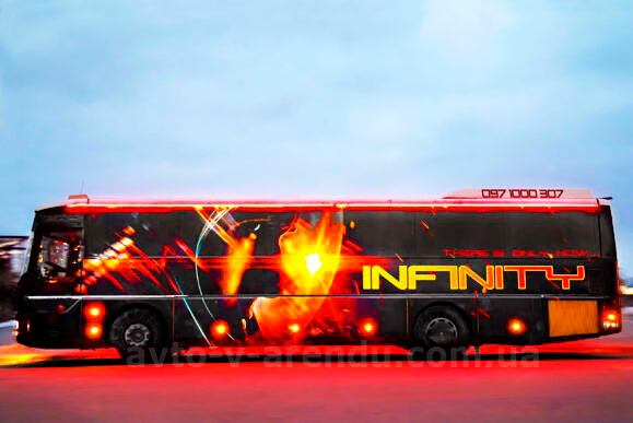 Аренда Party Bus Game Bus Infinity с водителем в Киеве