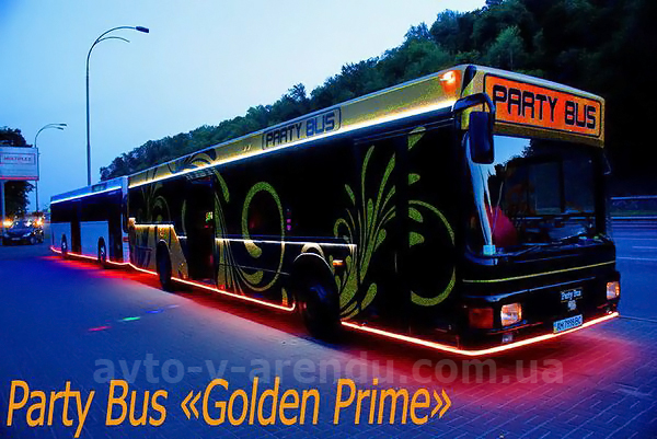 Аренда Party Bus Golden Prime с водителем в Киеве