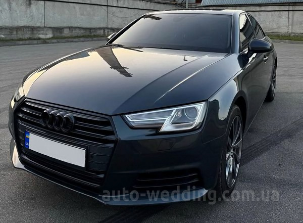 Прокат авто  Audi A4  на свадьбу с водителем в Киеве