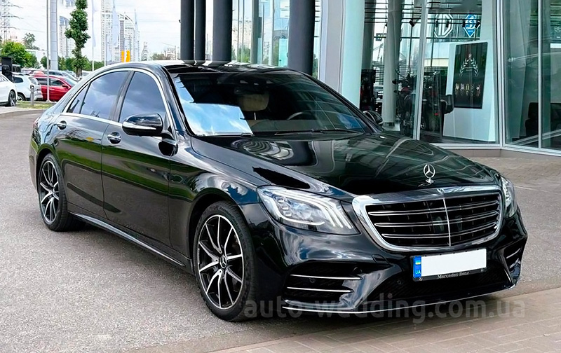 Аренда авто на свадьбу Mercedes-Benz W222 S500L с водителем в Киеве