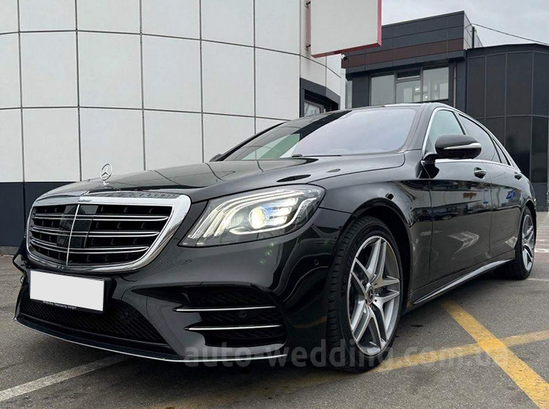 Аренда авто на свадьбу Mercedes-Benz W222 S500L с водителем в Киеве