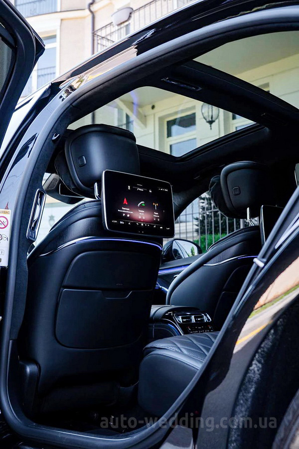 Аренда автомобиля на свадьбу Mercedes-Benz W223 400d 4MATIC S-class с водителем в Киеве