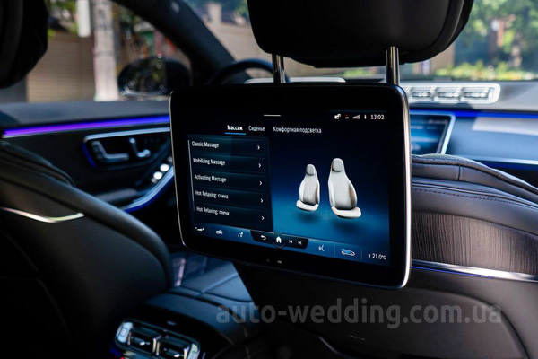 Аренда автомобиля на свадьбу Mercedes-Benz W223 400d 4MATIC S-class с водителем в Киеве