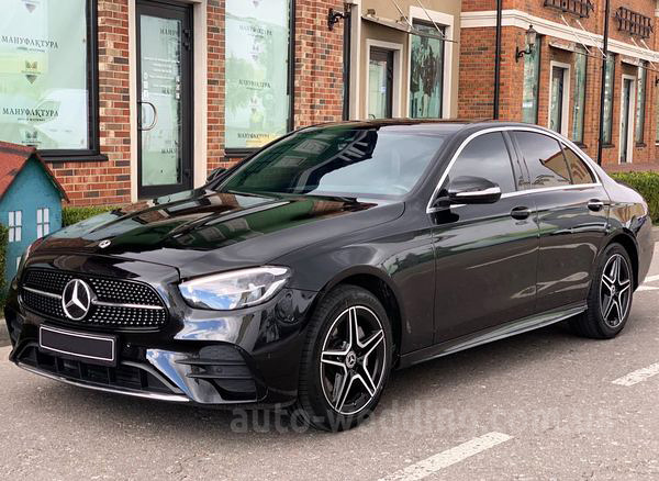 Авто на свадьбу Mercedes-Benz E-class W213 HIBRYD на свадьбу с водителем в Киеве