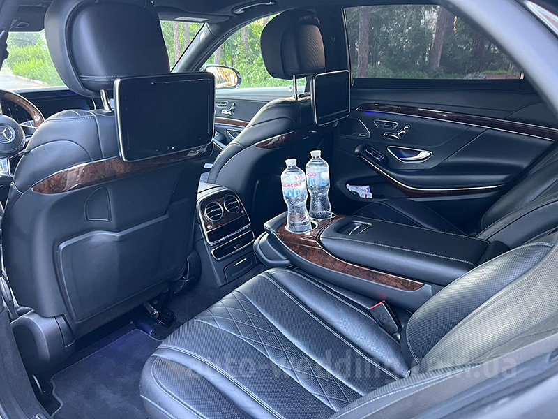 Аренда авто Mercedes W222 S350L на свадьбу с водителем Киев