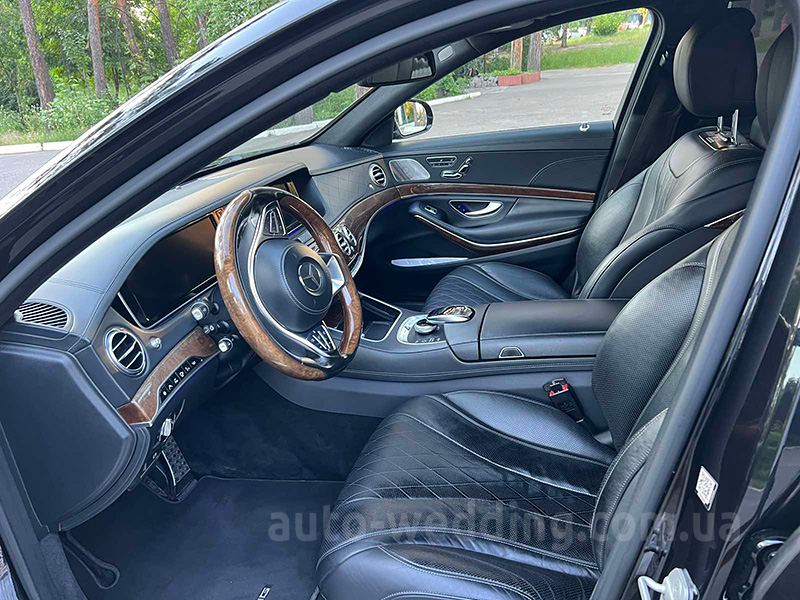 Аренда авто Mercedes W222 S350L на свадьбу с водителем Киев