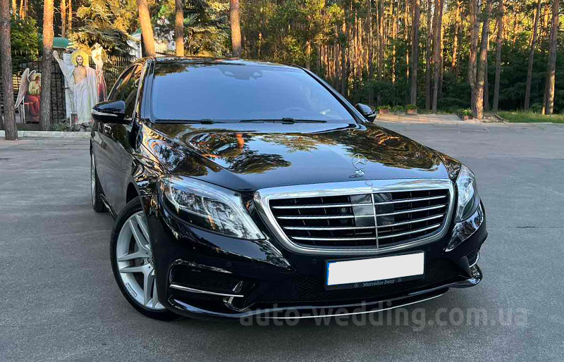 Аренда авто Mercedes W222 S350L на свадьбу с водителем Киев