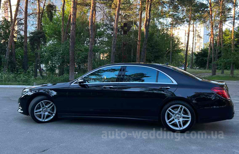 Аренда авто Mercedes W222 S350L на свадьбу с водителем Киев