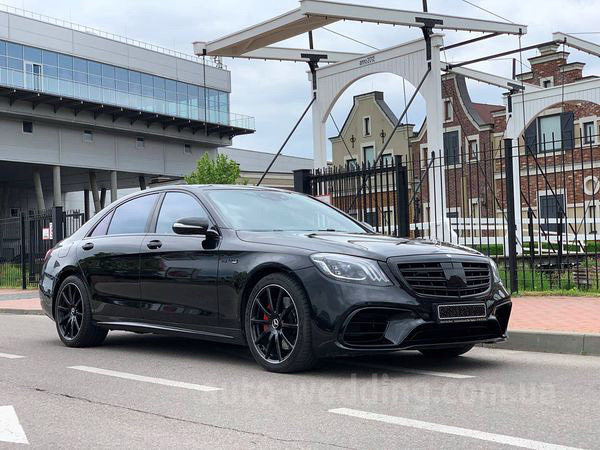 Аренда автомобиля на свадьбу Mercedes W222 S63 AMG 4MATIC Restyling с водителем в Киеве
