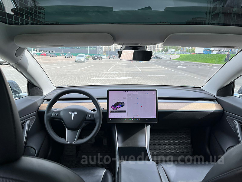 Авто на свадьбу TESLA Model 3 Long range графит с водителем в Киеве