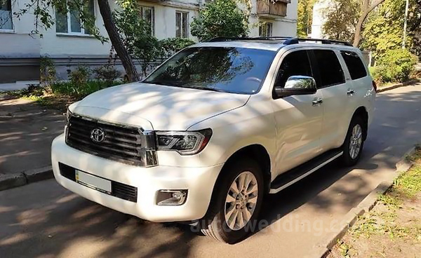 Внедорожник джип на свадьбу Toyota Sequoia белая 2018