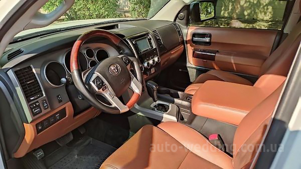 Внедорожник джип на свадьбу Toyota Sequoia белая 2018