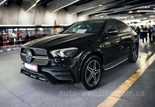 Внедорожник джип на свадьбу Mercedes-Benz GLE 350D Coupe черный в Киеве