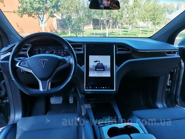 Электро внедорожник на свадьбу джип TESLA Model X серый