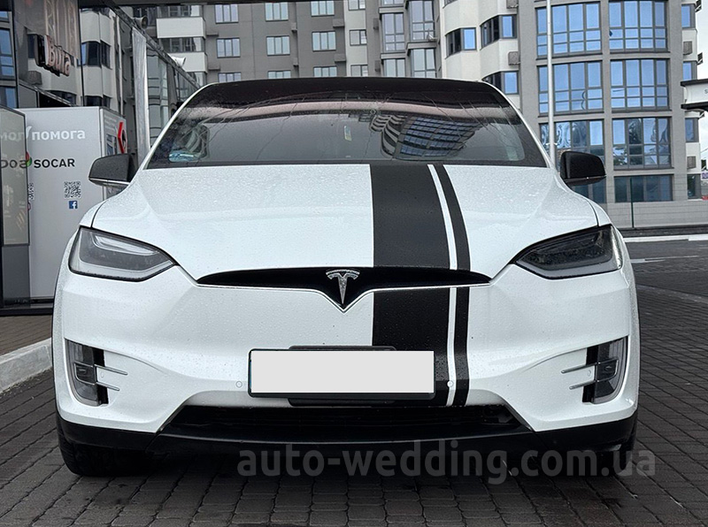 Электро внедорожник на свадьбу белый джип TESLA Model X